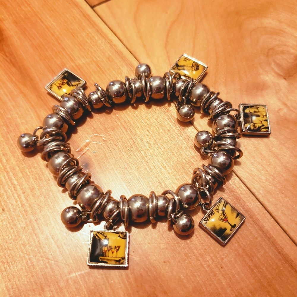 2 for 6!! Retro wine bracelet
